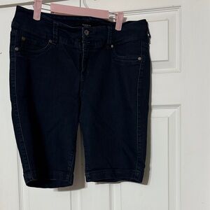 Like new. Torrid Black Denim Bermuda Shorts